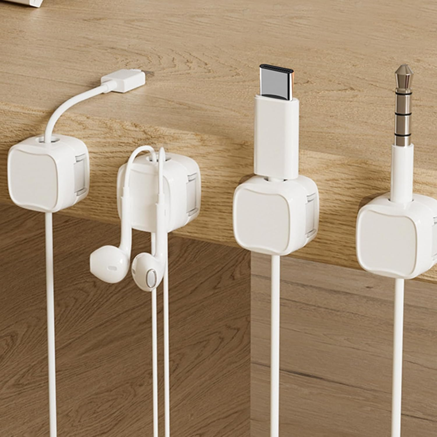 Magnetic Cable Clips | Multi-Purpose Cable Clips Magnetic Holder | Easy to Use Cable Clips for Nightstand for Electrical Appliances, Network Cable, Audio, Charger Shwing image number 3
