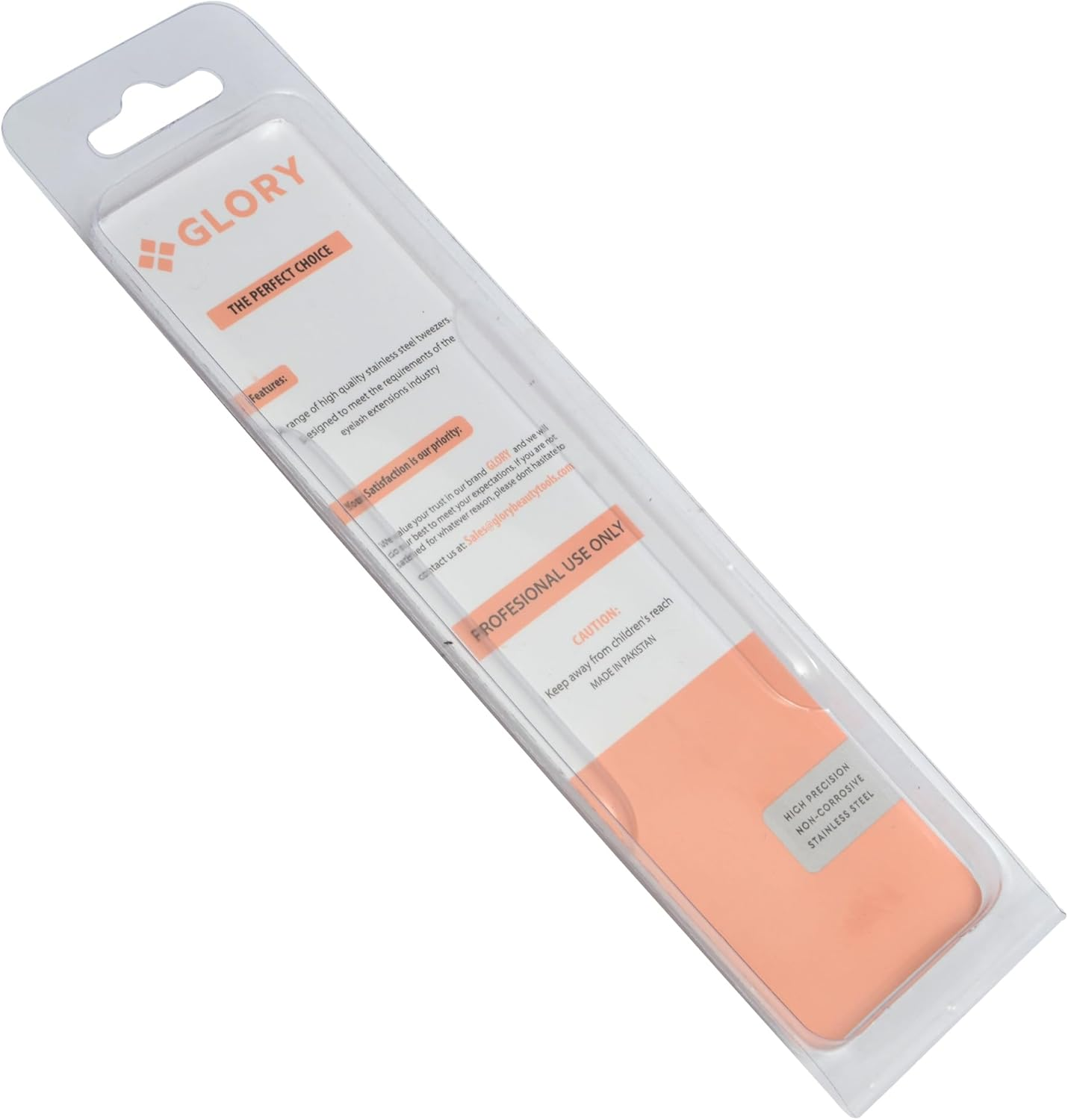 Glory Tweezers for Isolation & Classic Eyelash Extensions, Straight Pointed Fiber Tips Tweezer, Multi Purposes Stainless Steel Tweezer Straight Isolation Tweezers for Eyelash Extensions image number 2