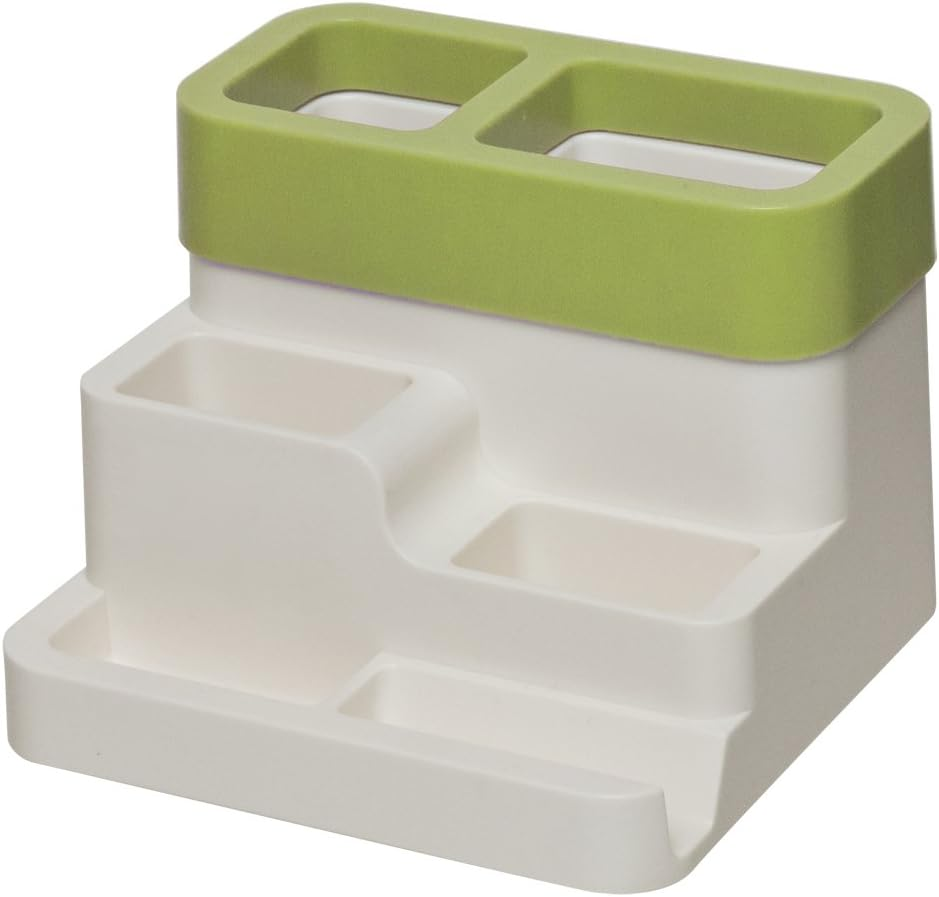 Nakabayashi PLS-MSK1-G Desk Organizer, Pen Holder, Multi Stand, Green