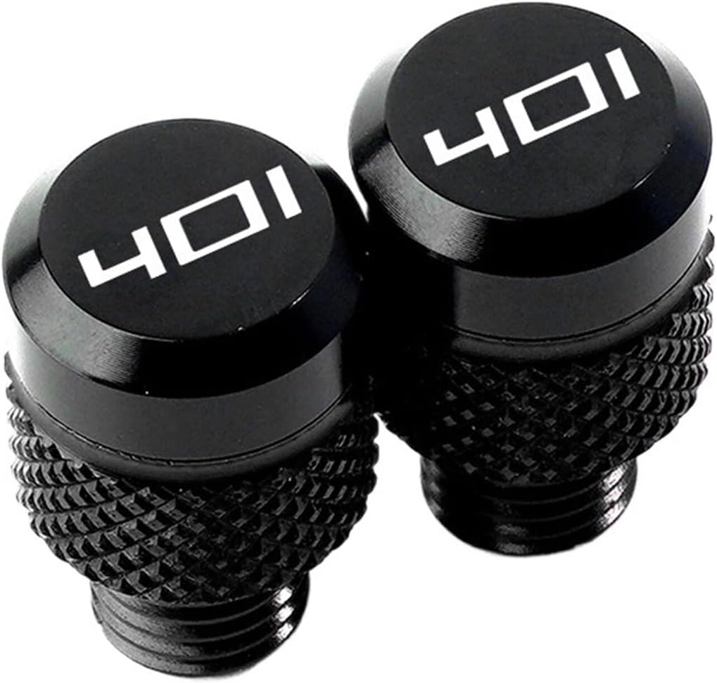 Jininshengxindianzi Compatible with Husqvarna Svartpilen 401 250 701 Vitpilen 250 Norden 901 2018-2023 Motorcycle CNC Mirrors Hole Plug Screws Caps Thread Bolt (Color : Black-401)