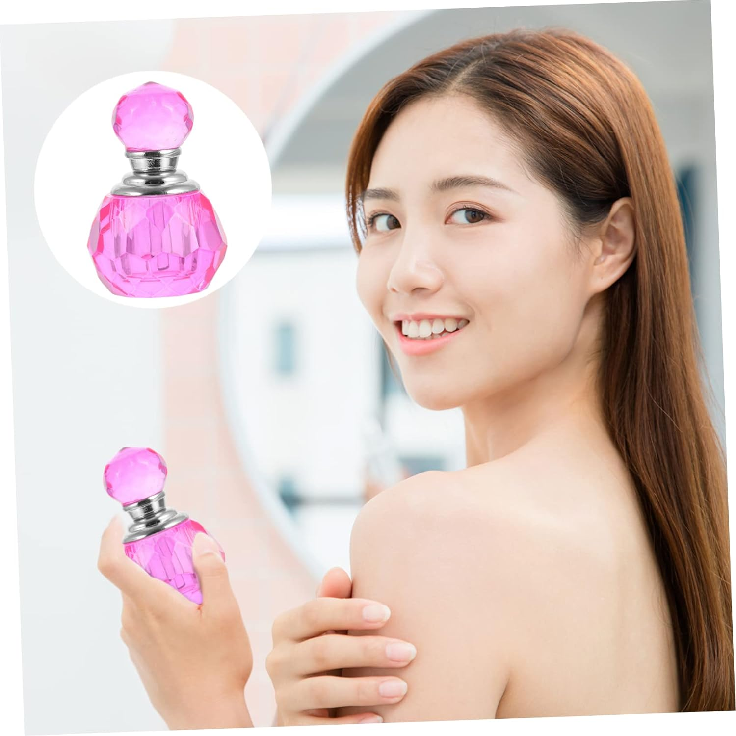 Artificial Crystal Perfume Bottles Decorative Bottles for Pantry Organization image number 5