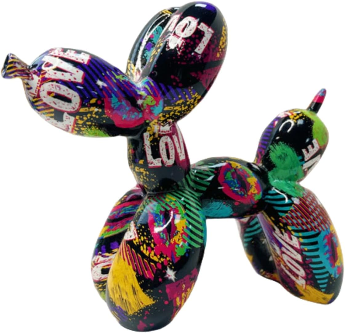 Statue Colorful Graffiti Balloon Dog Ornaments Creative Home Decoration Office Ornaments - Graffiti
