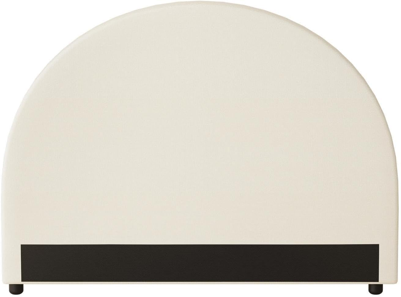 OIKITURE Headboard with Faux Line Fabric King Single Bed Head Bedhead image number 4