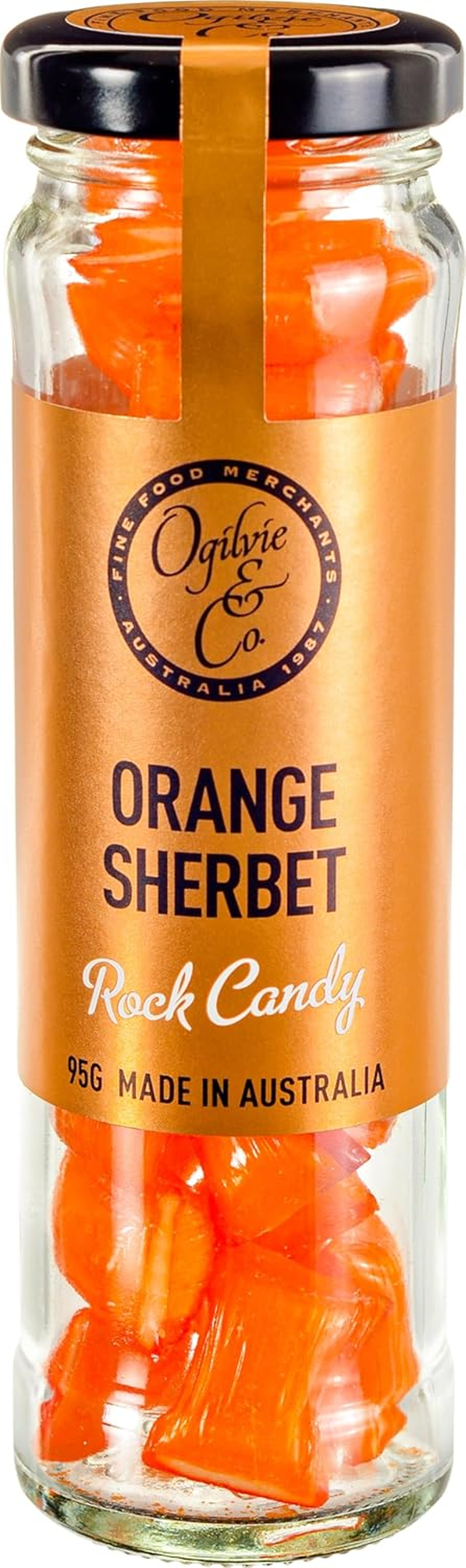Ogilvie & Co Orange Sherbert Rock Candy 95 G