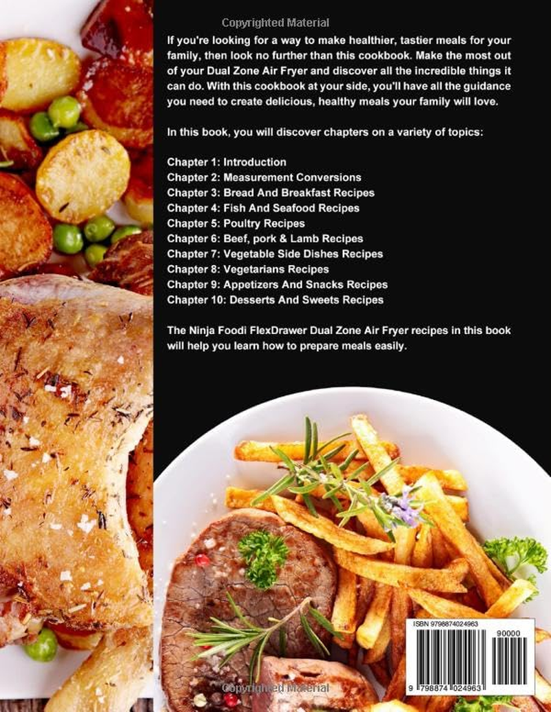 The Complete Ninja Foodi Flexdrawer Dual Zone Air Fryer Cookbook: 365 Mouthwatering and Foolproof Meals for Beginners and Advanced Users to Confidently Savor Delightful Dishes Every Day. image number 1