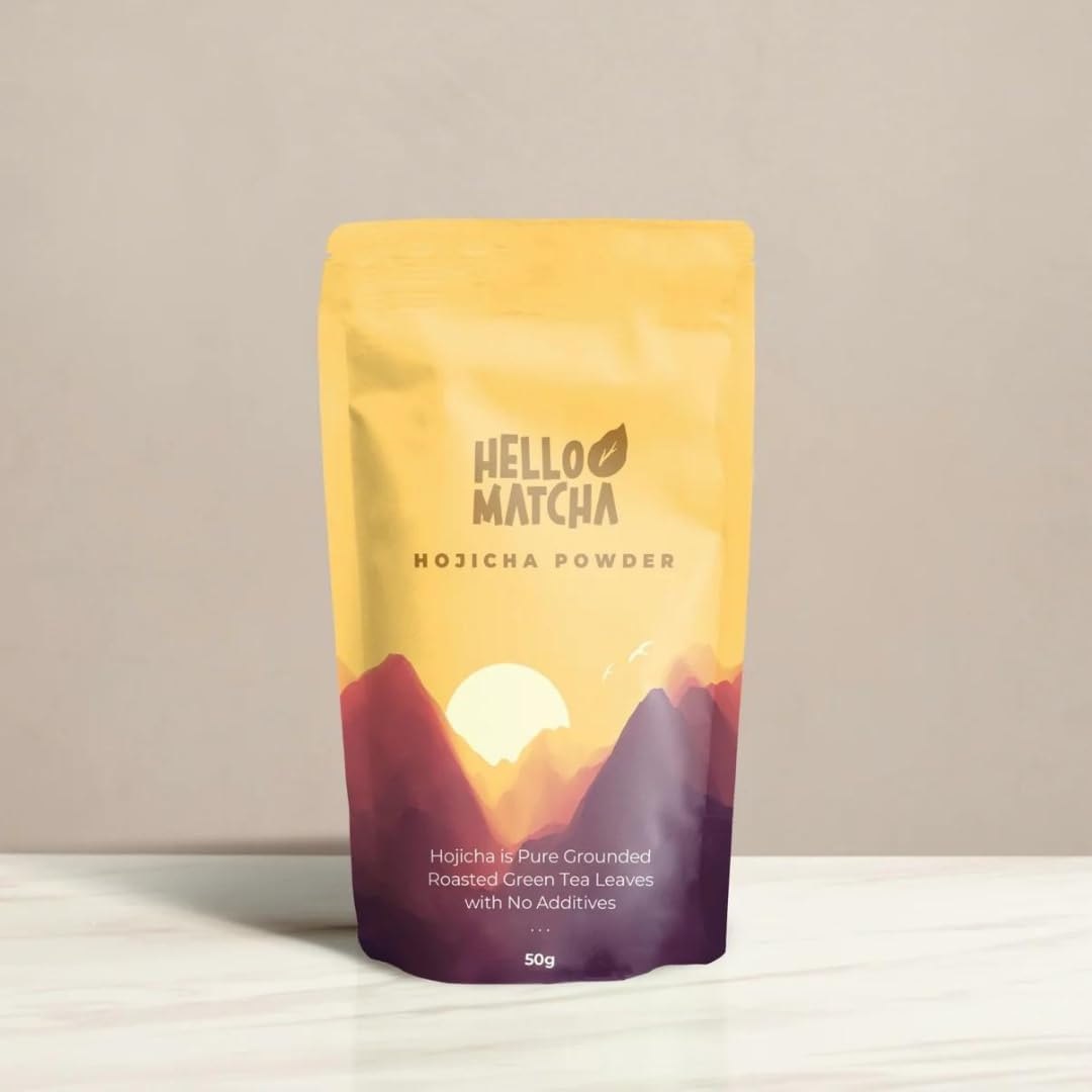 Hello Matcha Premium Hojicha Tea Powder 50G - Roasted Green Tea, 100% Authentic Japanese - Perfect for Lattes, Baking & Desserts image number 3
