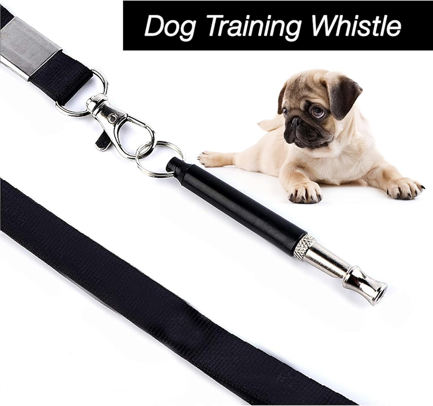 High Pitch Plastic Dog Whistles for Recall Training, Dog Training Whistle with Lanyards and Key Rings image number 4