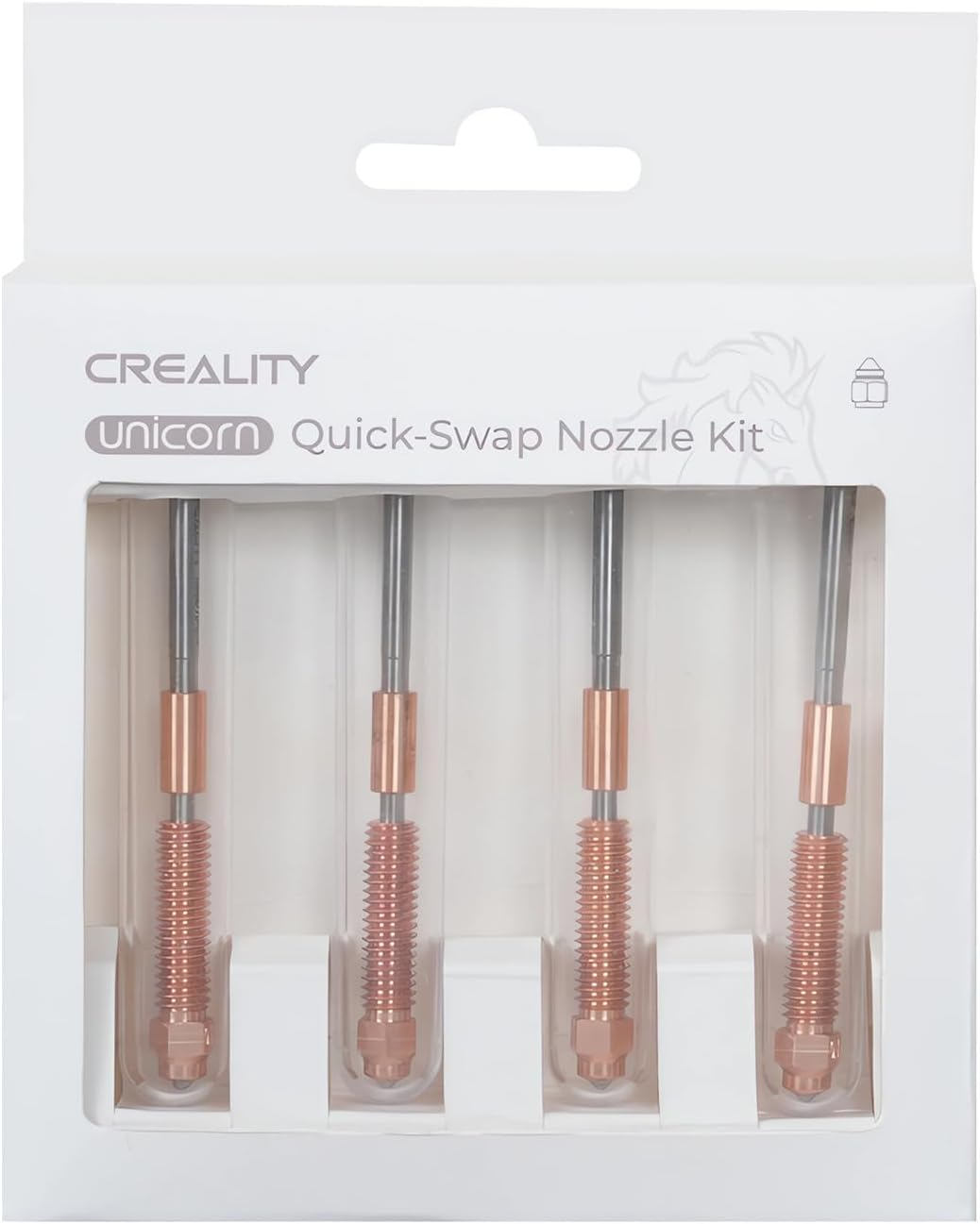 K1C Nozzles 0.4Mm, 0.6Mm, 0.8Mm 4PCS, Unicorn Quick-Swap 3D Printer Nozzle Kit, Ender 3 V3 Nozzles Copper Alloy and Hardened Steel Nozzle for K1C, Ender 3 V3, Ender 3 V3 plus 3D Printers image number 3