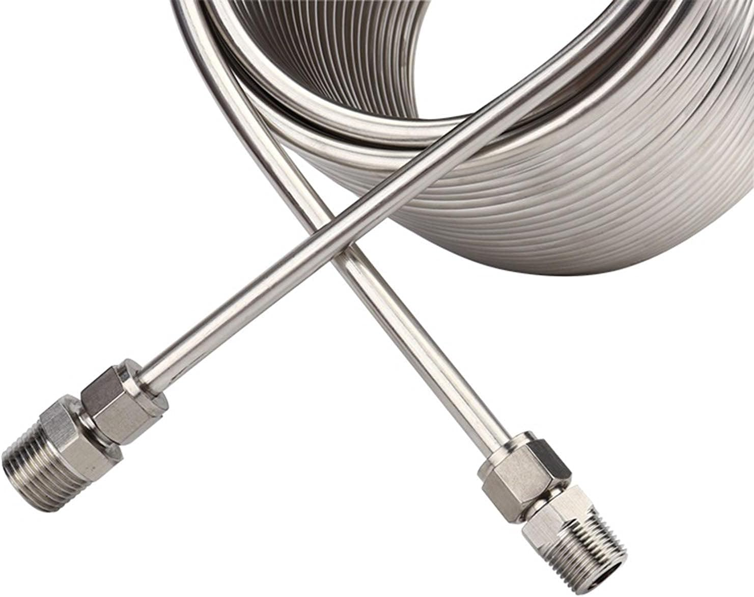 Wort Chiller, Stainless Steel Heat Exchangers Coil, Immersion Wort Chiller, 1/2" & 3/8 "Port & Spiral Tube, Beer/Wine Cooler for Homebrew image number 1