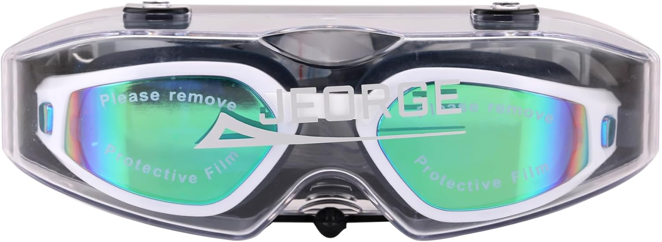 JEORGE Swimming & Triathlon Goggles, Polarized Anti-Fog Wide Vision Unisex Swim Goggles. image number 2
