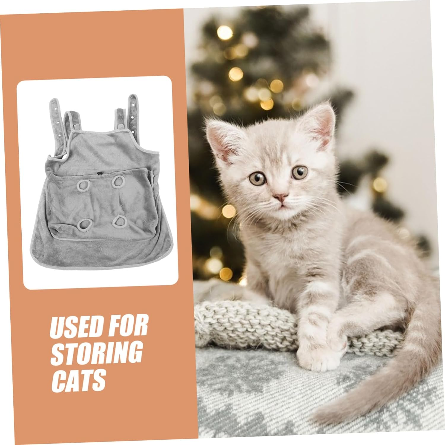 Abaodam Cat Apron Pet Carrier Bag with Soft Comfortable Material Secure Snug Fit for Outdoor Use Hair Resistant Grooming Apron for Cats Protects Clothes from Shedding and Scratches image number 6