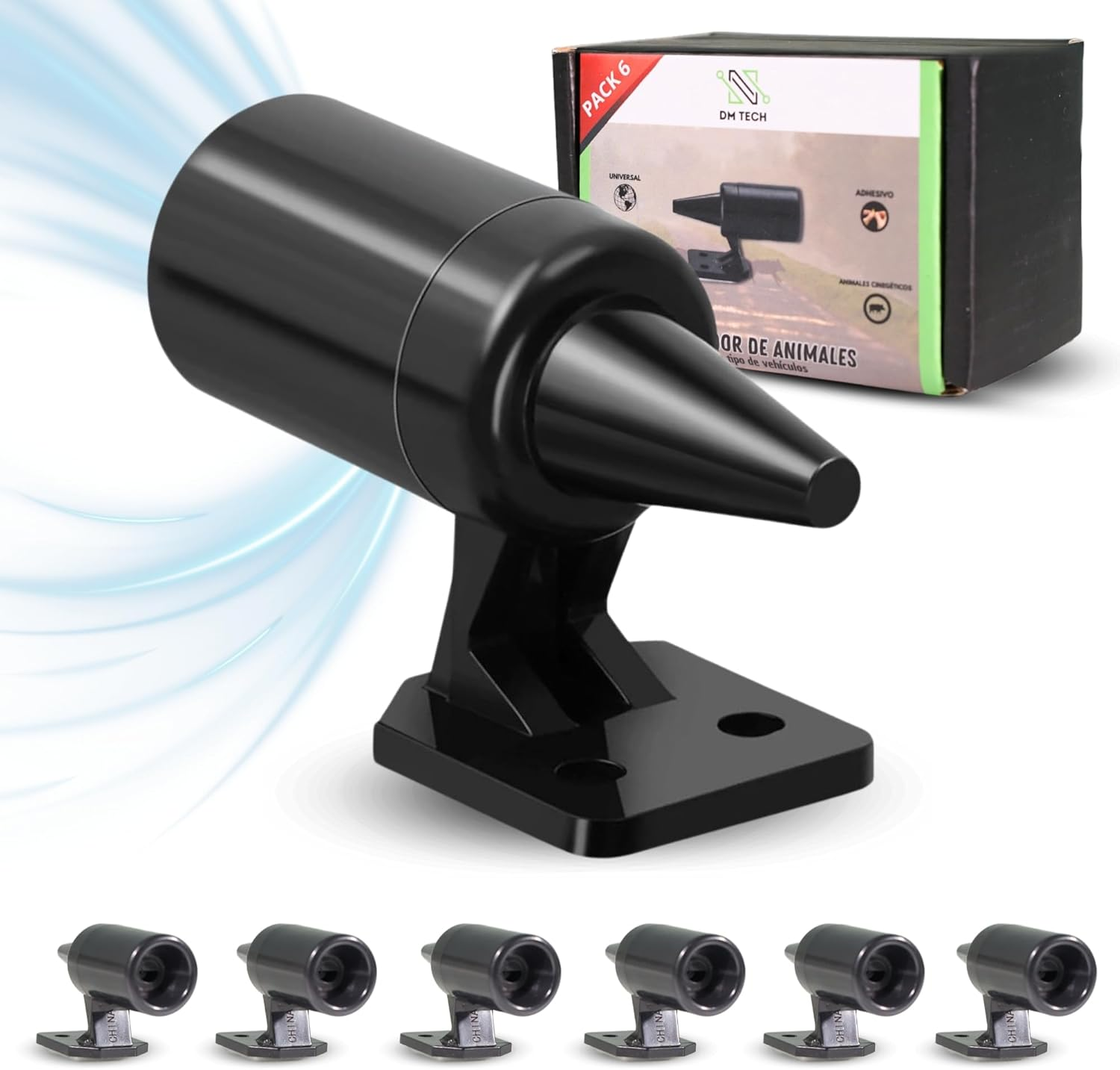 DM Tech Soap Deterrent (Pack of 6) - Car Soap Repellent, Animal Repeller for Car, Universal Fit, Black image number 2