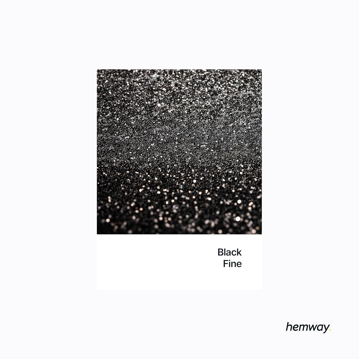 Hemway Eco Friendly Biodegradable Glitter 100G / 3.5Oz Bio Cosmetic Safe Sparkle Vegan for Face, Eyeshadow, Body, Hair, Nail and Festival Makeup, Craft - 1/64" 0.015" 0.4Mm - Black