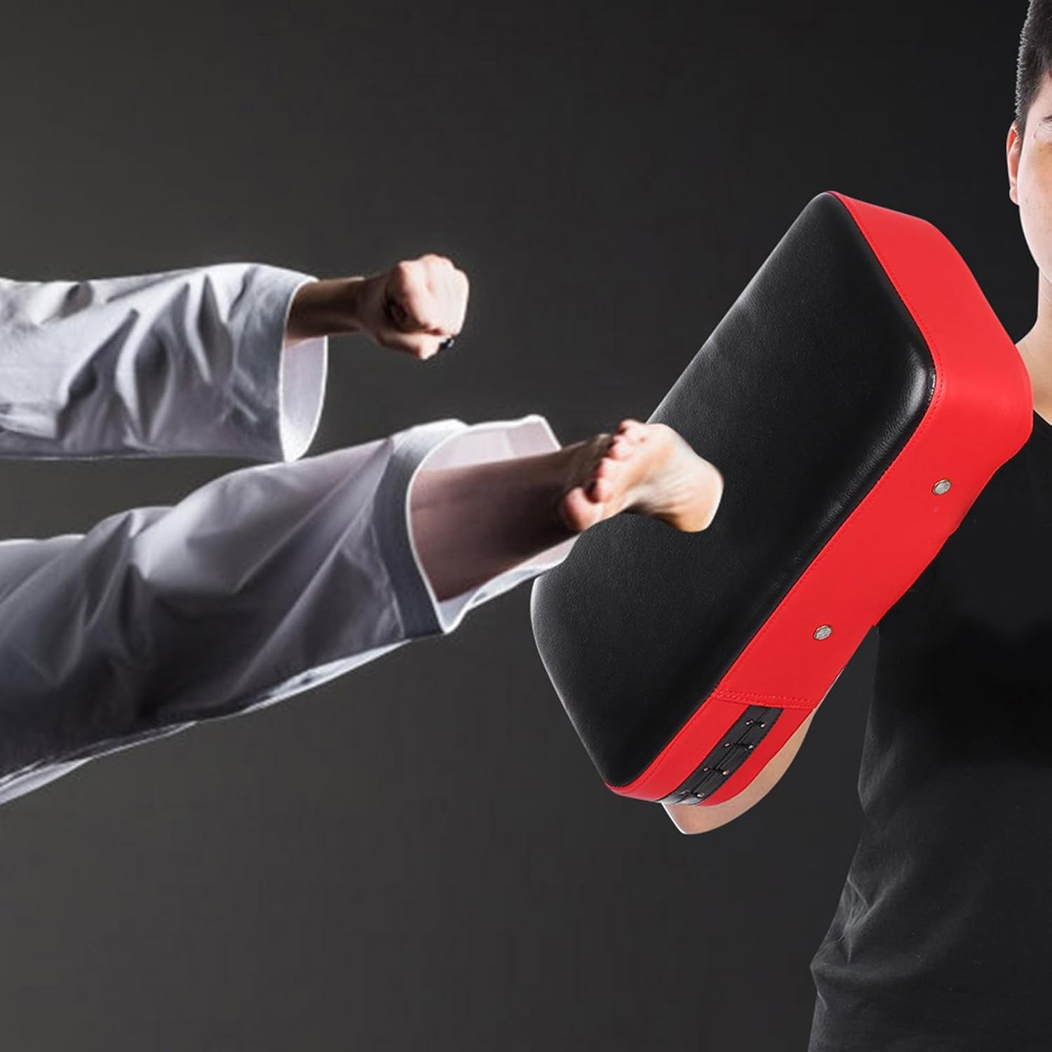 Taekwondo Kick Pad, Boxing Pads, Kicking Curve Pad Sports Training for Boxing Martial Art Kickboxing Training(Red) image number 6