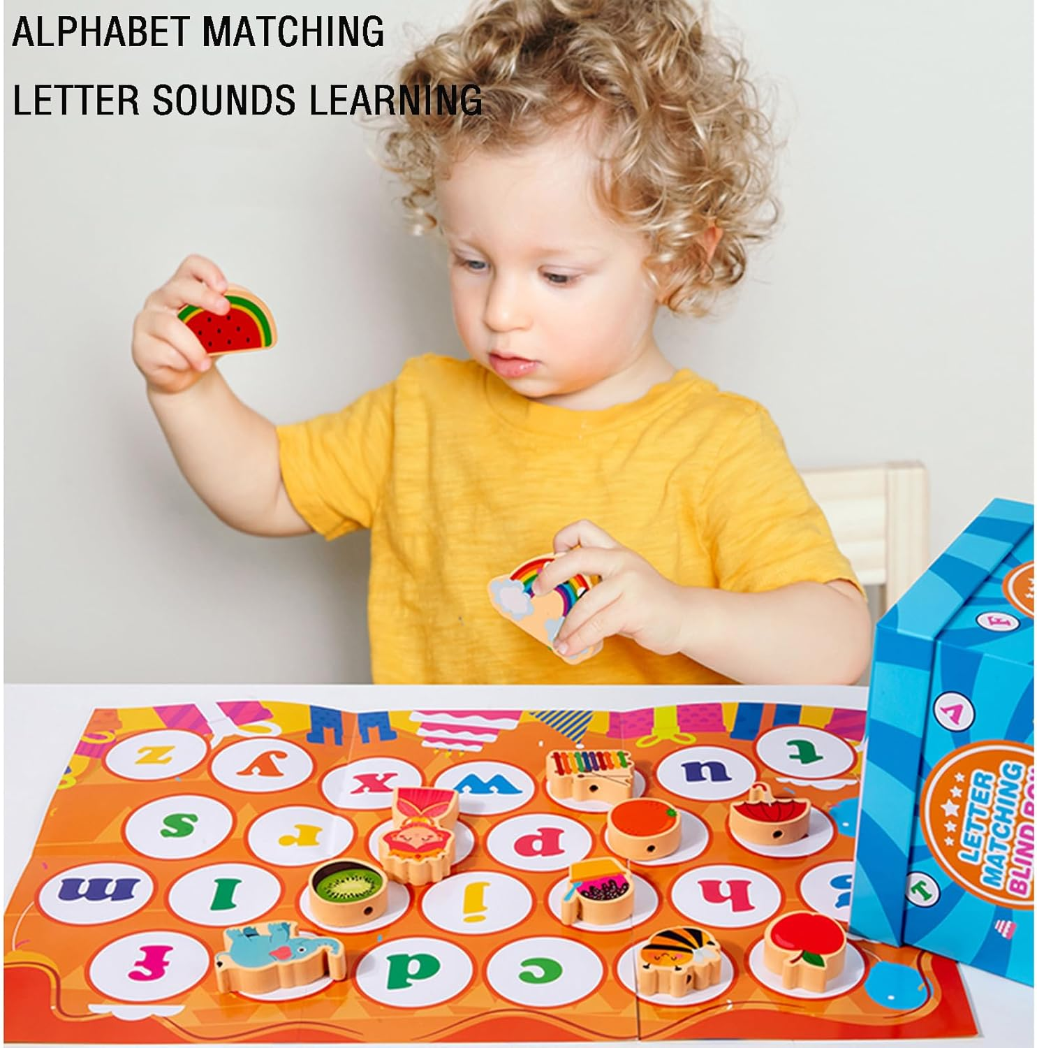 Mystery Alphabet Box for Kids 26 PCS Letters Sorting Matching Game Activities Letter Sounds Fine Motor Learning Toys for Preschool Kindergarten Classroom image number 2