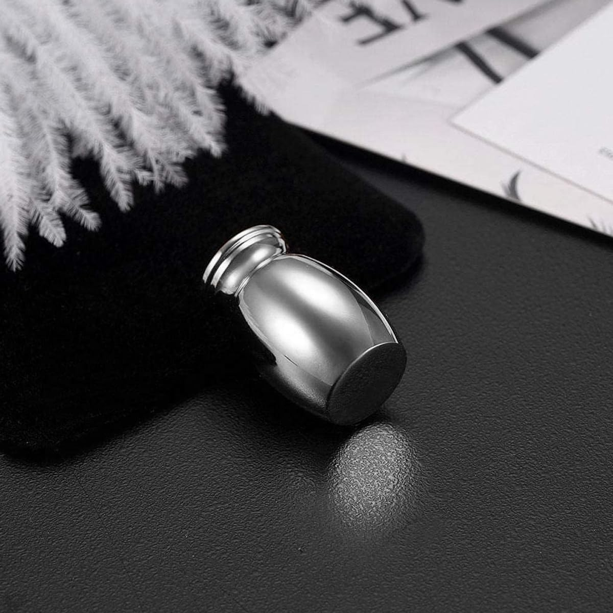 AIMALL Mini Stainless Steel Urn for Pet and Loved Ones' Ashes, Personalized Memorial Keepsake, Small Pet Ashes Pot, Perfume Bottle Design for Dogs, Cats, Birds, and Rabbits, Durable and Compact image number 5