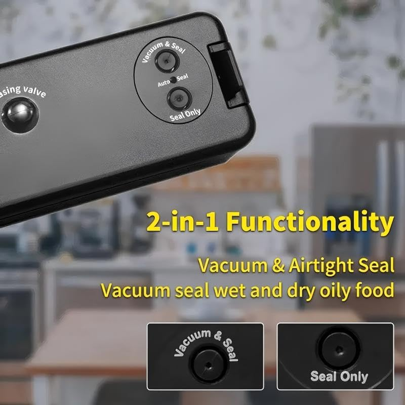 Automatic Vacuum Sealer Machine with 10 Bags - Ultra-Compact & Quiet Food Preservation System for Freshness Lovers, Perfect for Sous Vide and Meal Prep image number 3