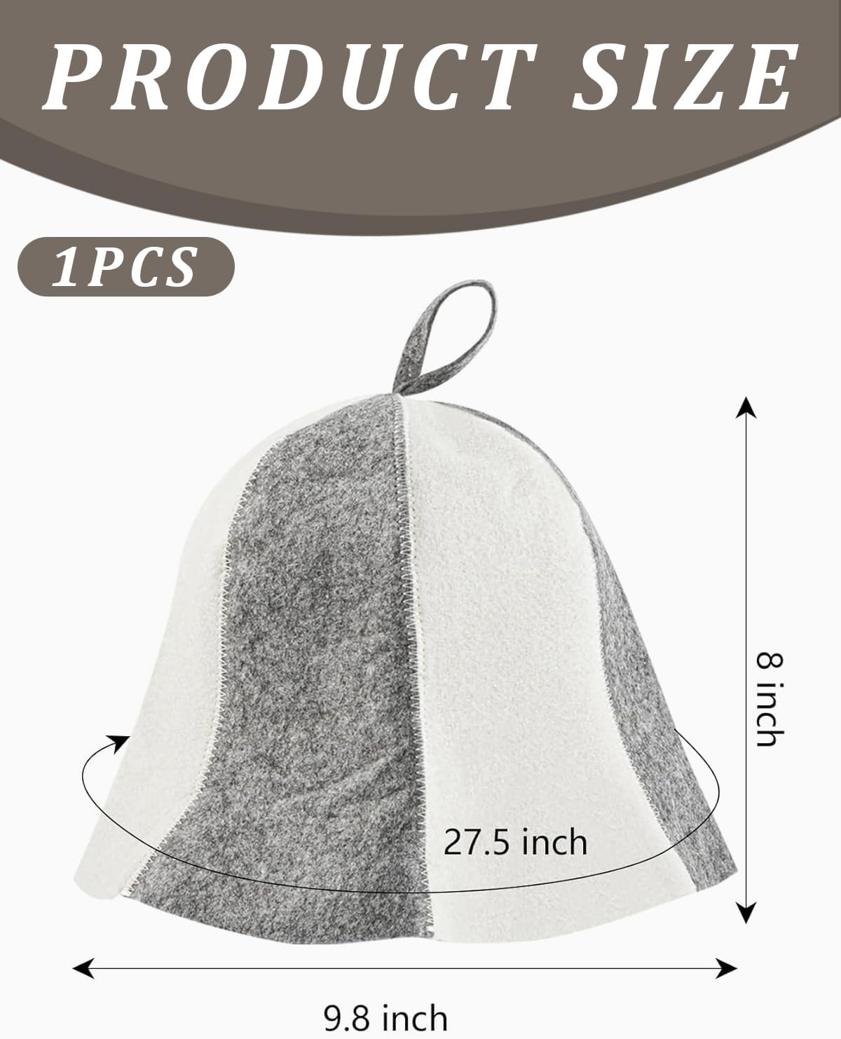 QLEUIFT 1 X Sauna Hat Felt Sauna Hat Sauna Hat Wool Sauna Felt Hat Sauna Cap Felt Cap Shower Cap Shower Cap for Men Women Sauna Shower Bathing Headwear