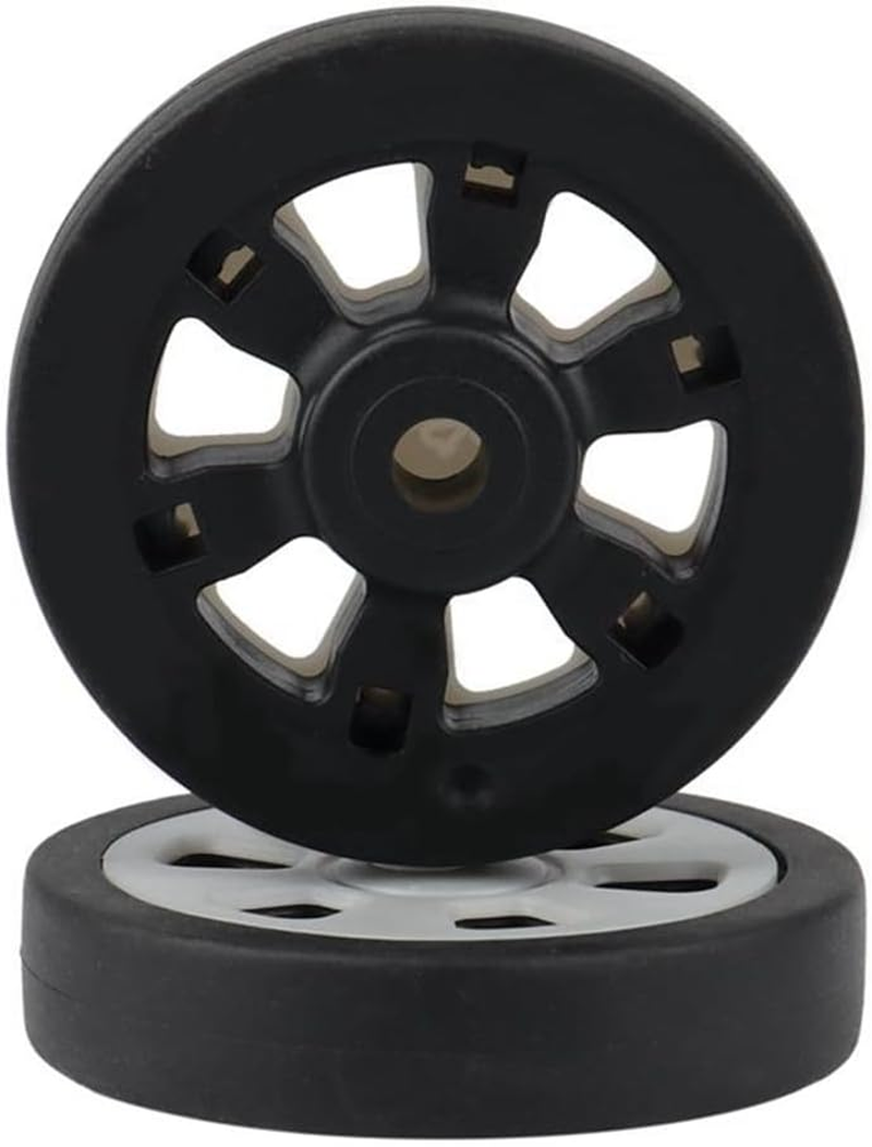 Tuperoymse 48X Luggage Accessories Wheels Aircraft Suitcase Pulley Rollers Mute Wheel Wear- Parts Repair 55X12Mm