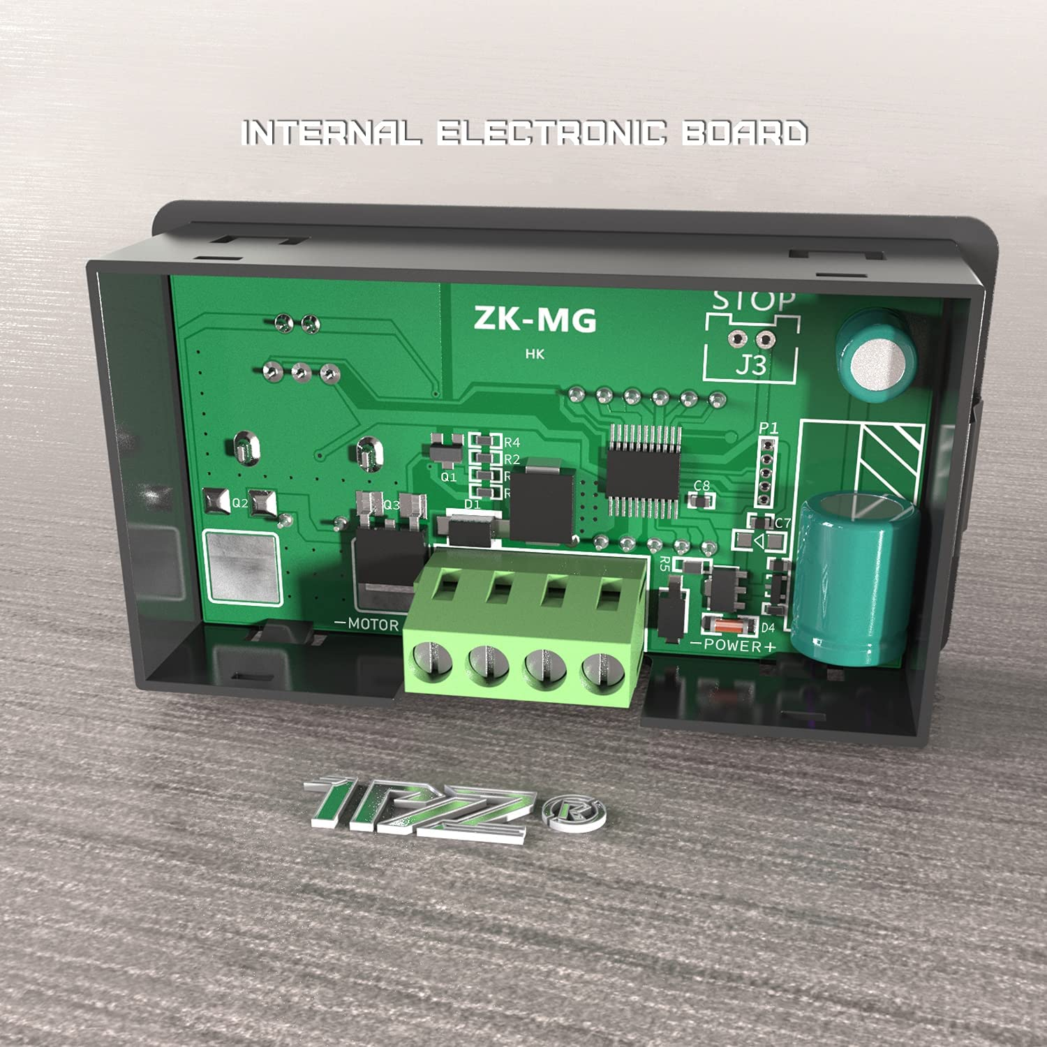 1PZ PWN-V51 150W PWM DC Motor Speed Controller - 5V-30V with Soft Start, Reverse Polarity Protection & LCD Display image number 4