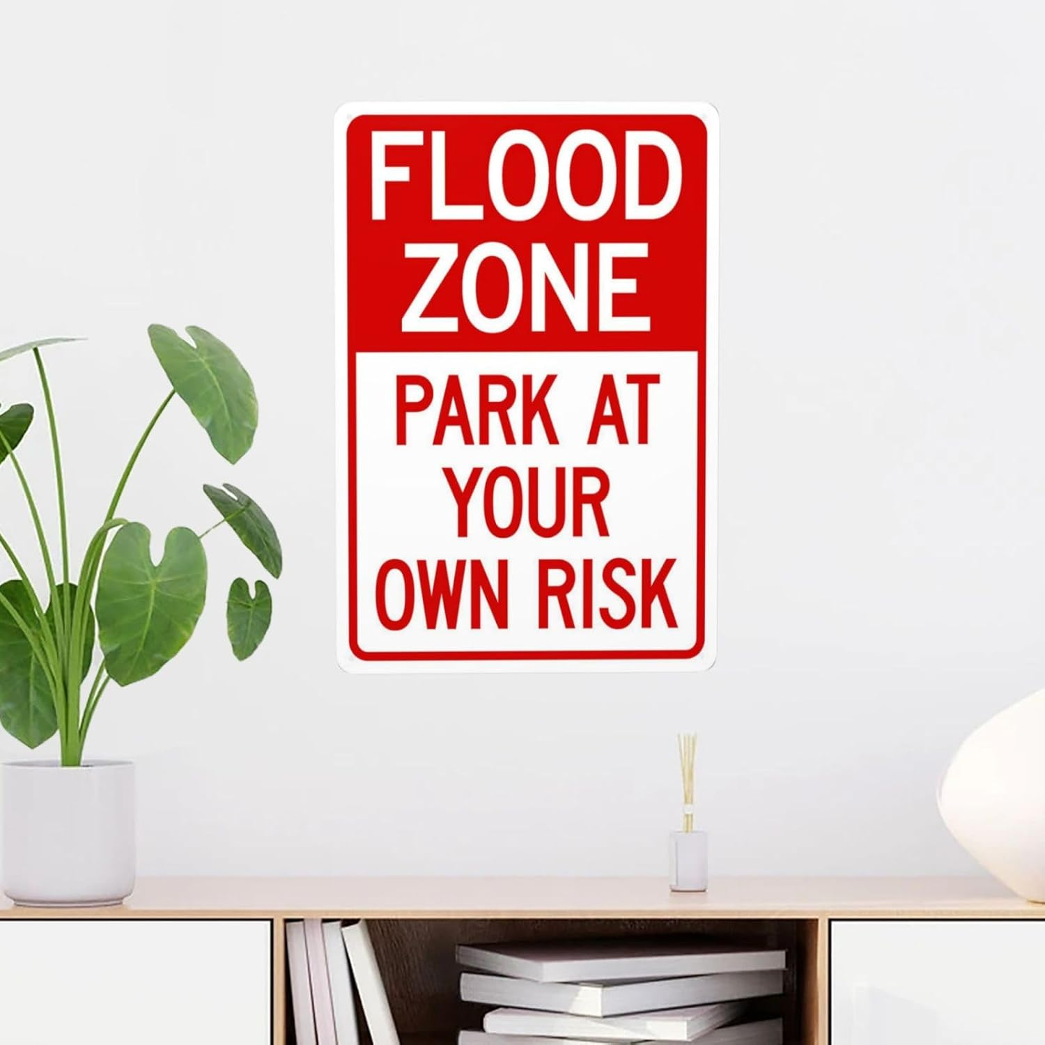 Flood Zone Metal Warning Signs, Cautions Security Tin Sign, Safety Posted Signs, Perfect for Street Business and Home Wall Decor 8 X 12 Inch image number 4