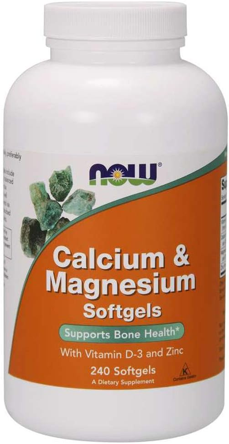 NOW Foods, Calcium & Magnesium + D - 240 Softgels image number 1