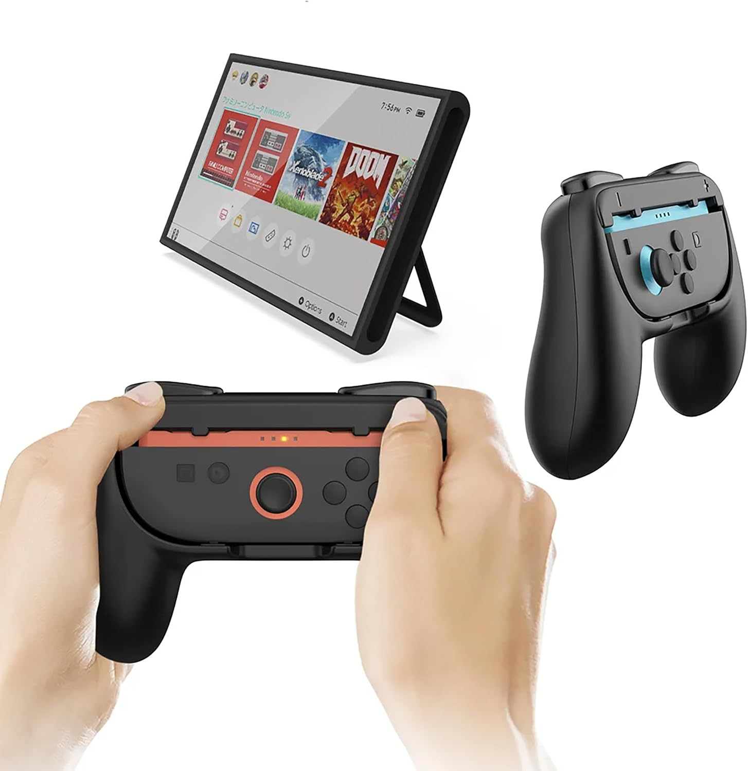 2 Pack Joy-Con Controller Hand Grips for Switch 2 Wear-Resistant Comfort Handles Holder for Switch 2 Controller Grip for Joy Cons 2 image number 5