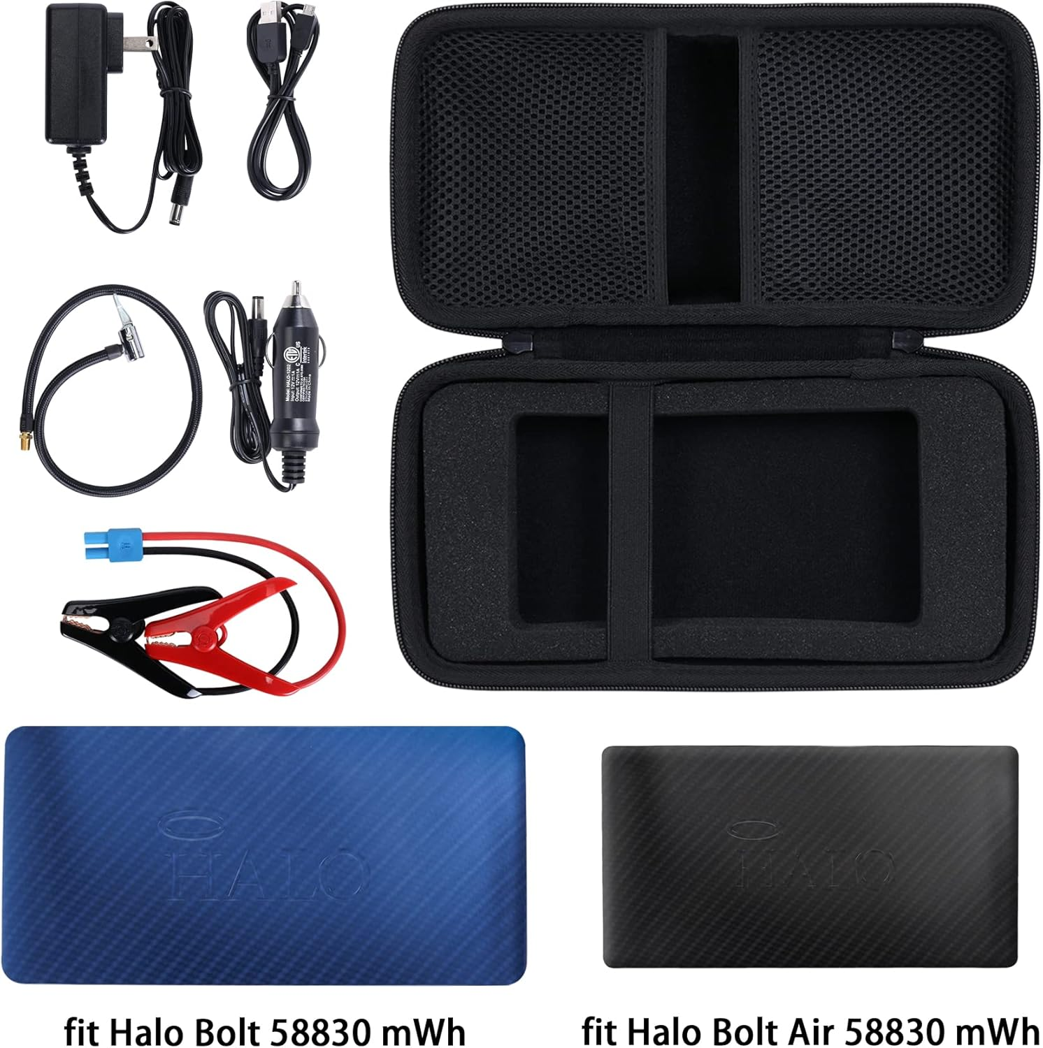 Khanka Hard Travel Case Replacement for Halo Bolt 58830/57720 / Air 58830 / ACDC Max 55500 Mwh Portable Emergency Power Kit, Portable Phone Laptop Charger, Case Only image number 3