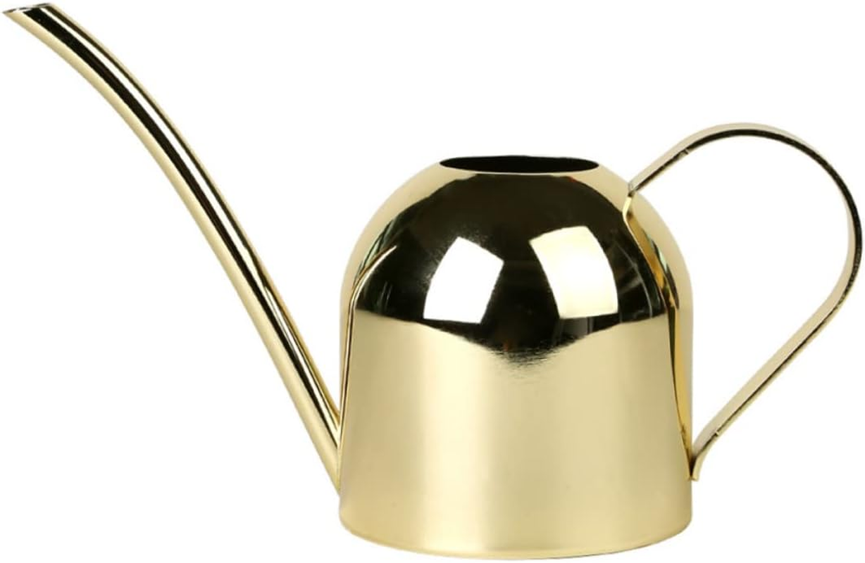 MERRYHAPY Hand Polished Stainless Steel Watering Can Automatic Nozzle for Succulent for Boys and Girls Flower Gardening image number 4