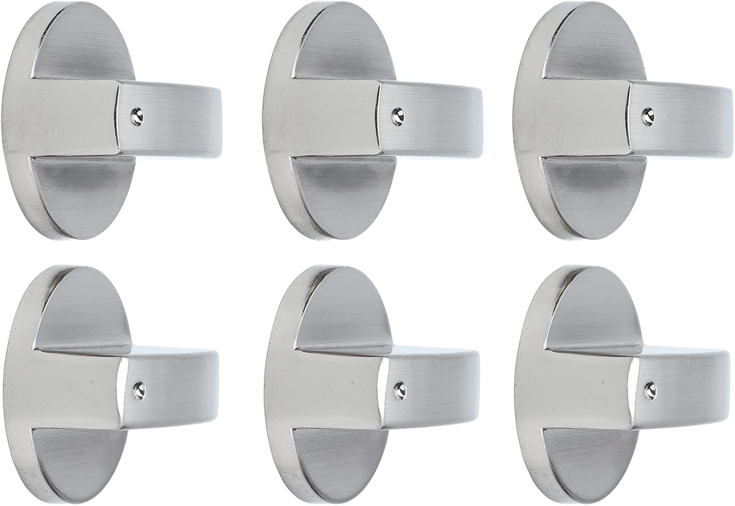 Cryfokt Zinc Alloy Replacement Control Knob, 6 Pieces for Gas Stove, Microwave Oven, Exquisite Workmanship for All Brand Models (45&deg; Switch)