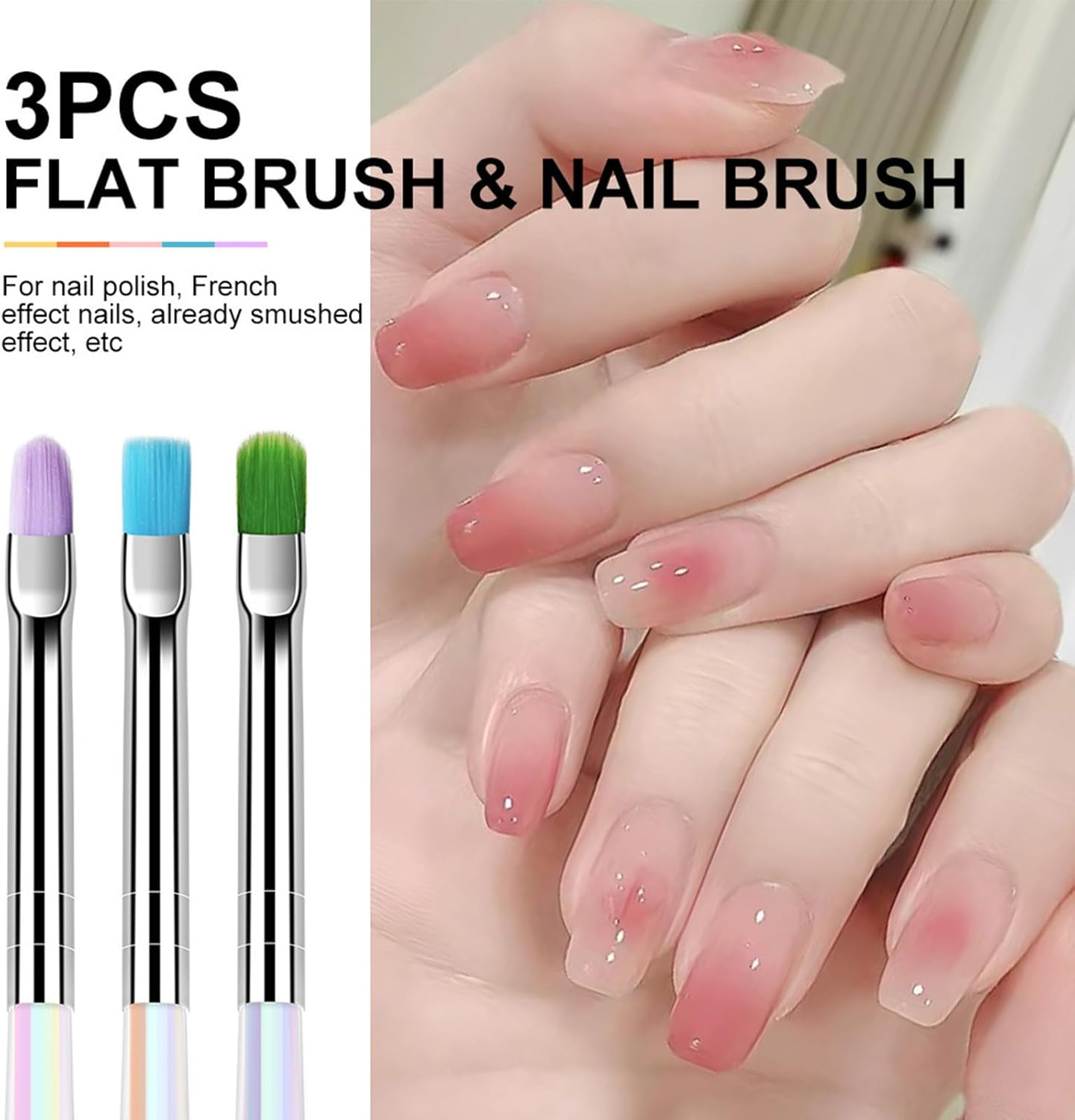 Frxib Art Nail Brushes, Nail Drawing Pens, Manicure Dotting Stamping Gel Polish Painting Tool Liner Applicator for Home Salon Beginners image number 1