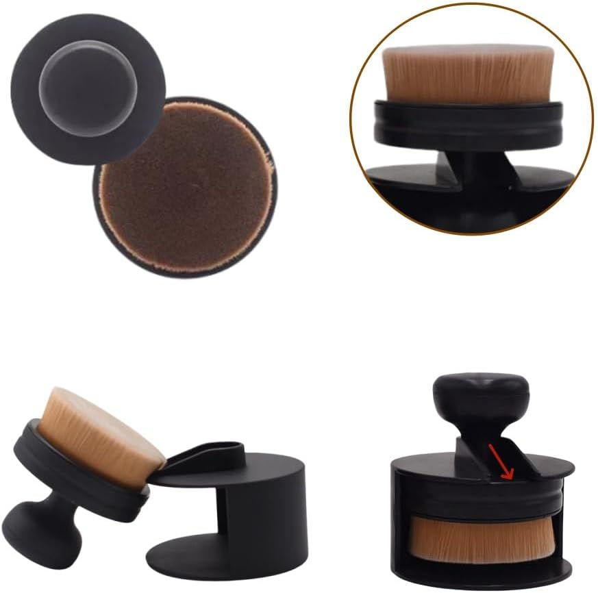 Auto Tire Brush, Portable Car Tire Brush with Seal Cover Design, High Density Soft Detailing Brush for Vehicles Tire Shine Polish Wax Applicator image number 1