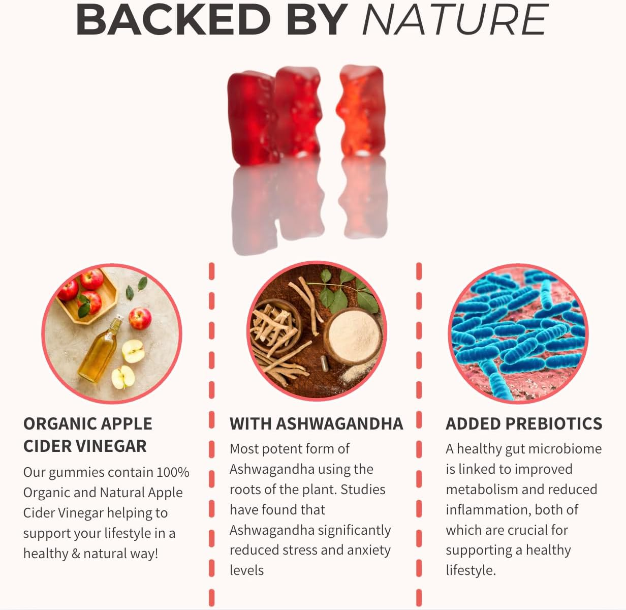 Sleep Support & Metabolism Gummies with Ashwagandha - ACV, B12, Folate - Supports Restful Sleep & Overnight Metabolism - Non-Gmo, Gluten-Free, 60 Count - Raspberry Flavor image number 2