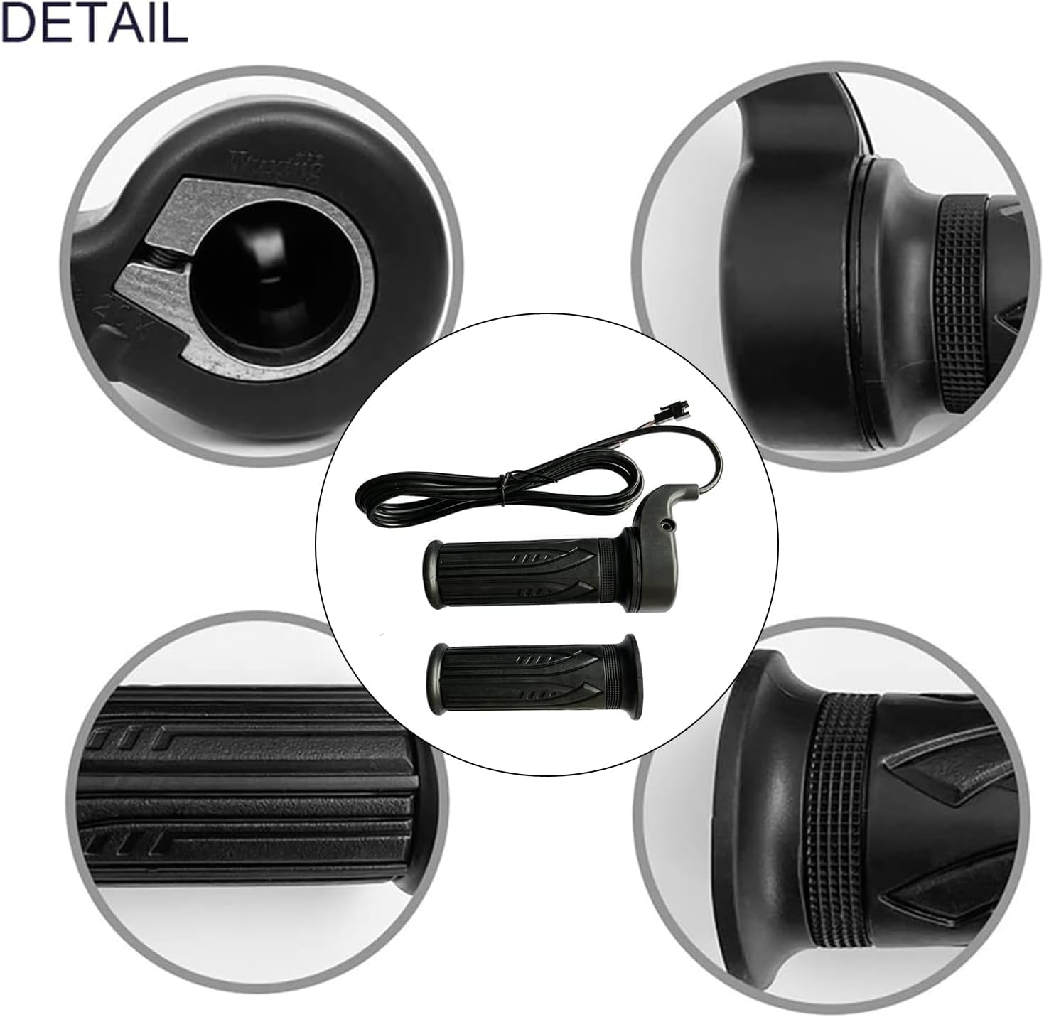 20X Full Twist Throttle for Ebike, Electric Bike Full Right Hand Grip Throttle, 3 PIN Sm/Waterproof Plug image number 4