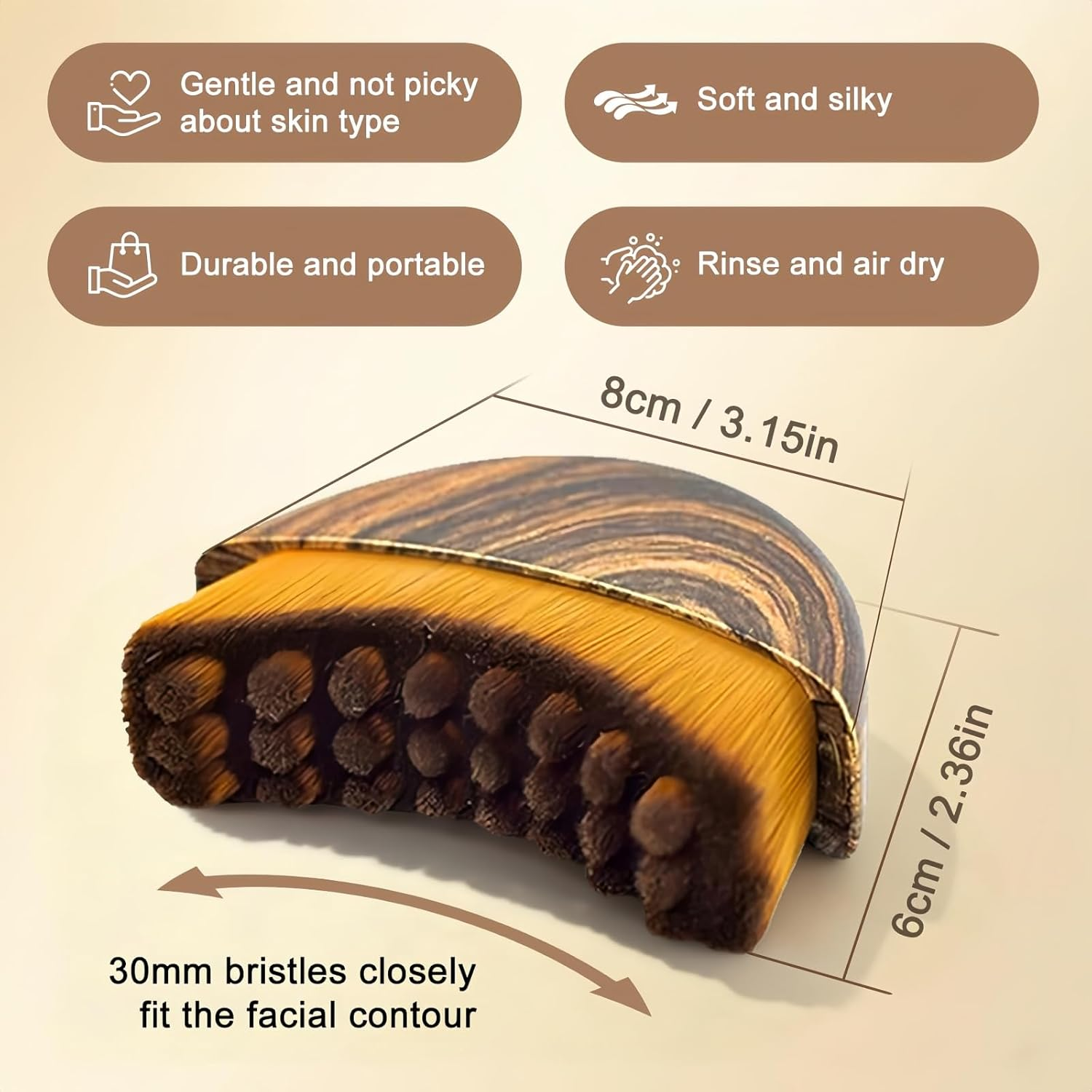 2 Pack Lymphatic Contour Face Brush,New Upgrades Lymphatic Drainage Face Brush,Ergonomic Facial Massager for Contouring, Anti-Puffiness & Skin Tightening, Gentle for All Skin Types image number 5