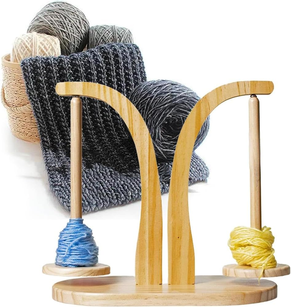 Yarn Holder for Knitting and Crocheting,Strong Load Bearing Yarn Ball Holder,Rotate the Magnetic Wool Rack, for Knitting Enthusiasts,28.7X27.5 Cm