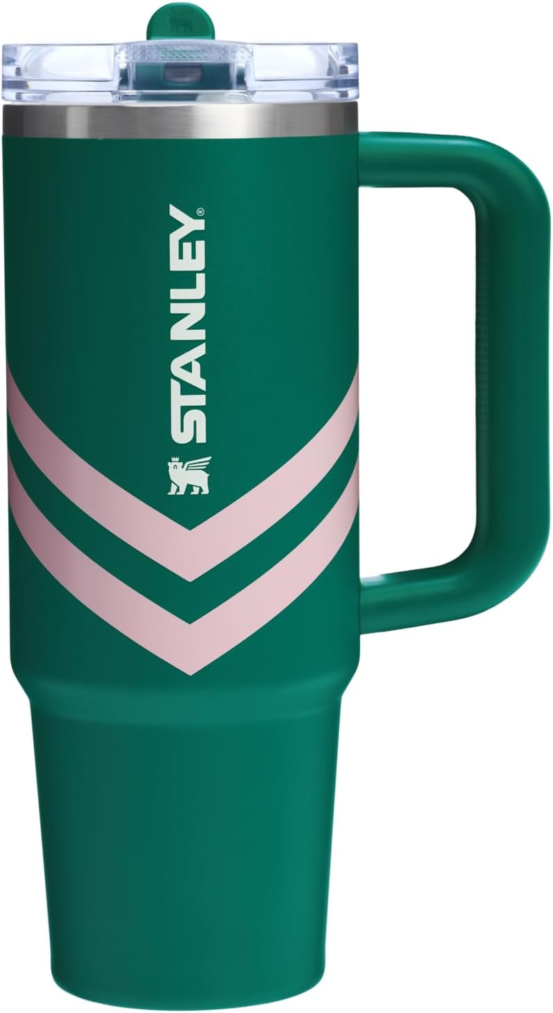 Stanley Quencher Protour Flip Straw Tumbler with Leakproof Lid 40 Oz | Built-In Straw and Handle | Cup Holder Compatible for Travel | Insulated Stainless Steel Cup | Bpa-Free | Cream