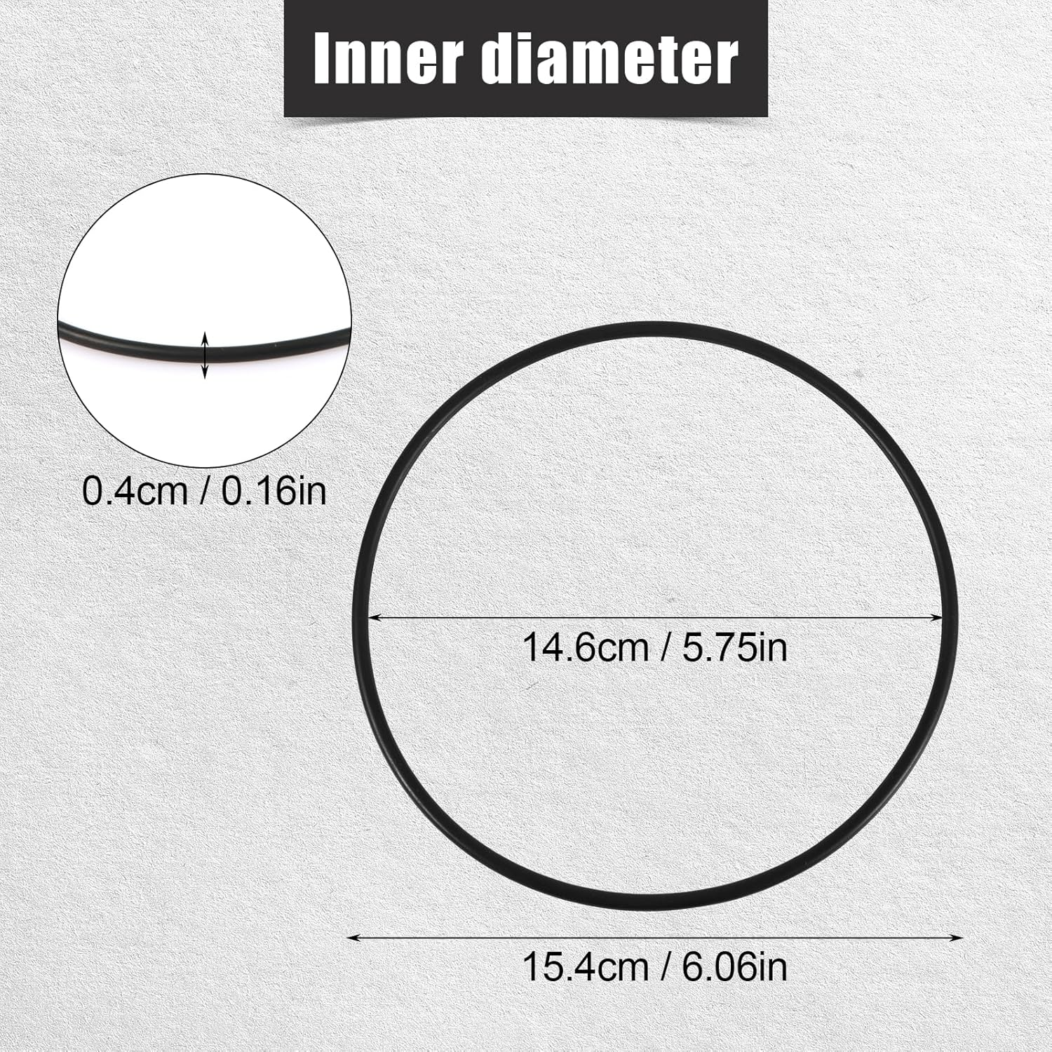 Pool Filter O-Ring 4 Pieces Pool Filter O-Ring Replacement for 154493 for Pentair Pacfab Tagelus Triton C-3 Sand Filters image number 3