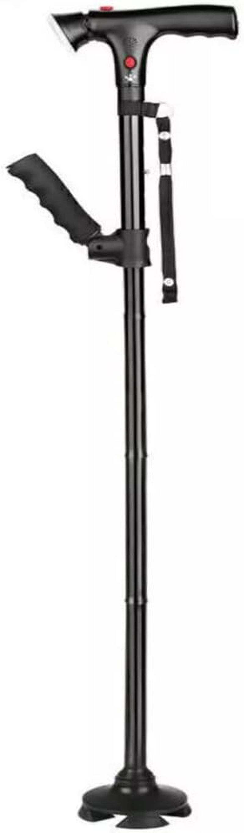 Elder Folding Walking Stick Walking Cane Height Adjustable LED Light Alarm image number 5