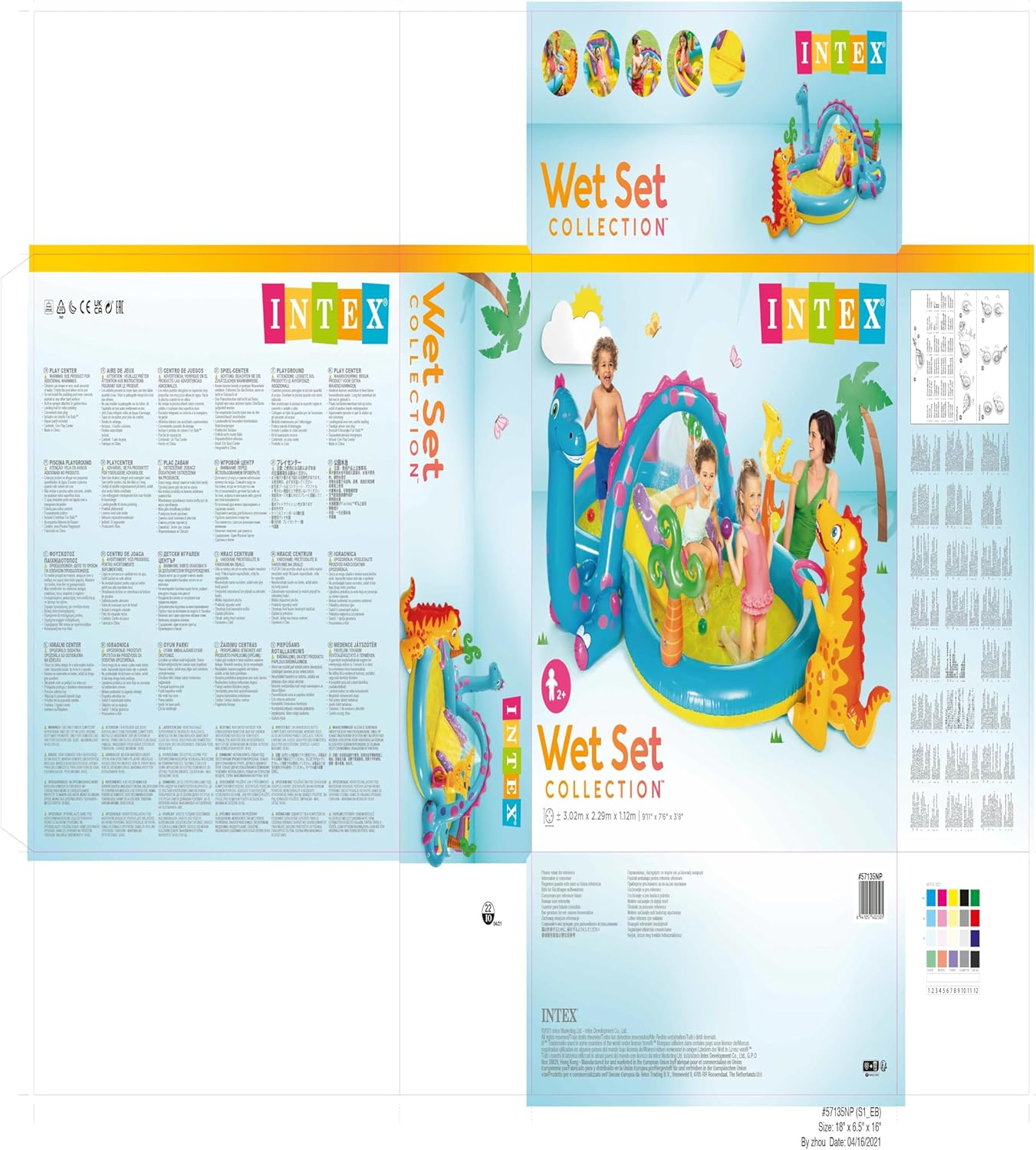 INTEX 57135NP - Dinoland Play Center, Ages 2+, 3.02Mx2.29Mx1.12M image number 3