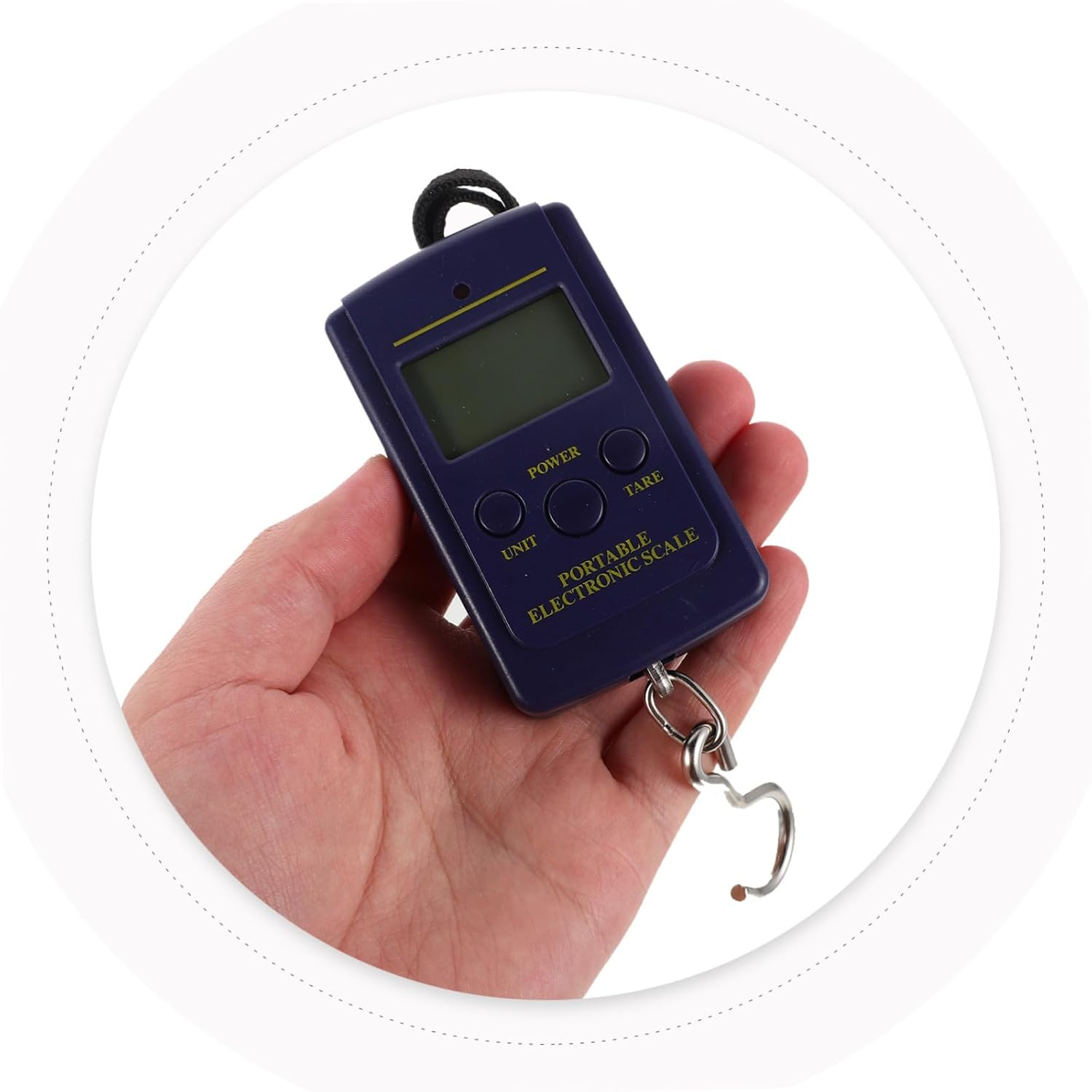 HANABASS 40Kg Portable Electronic Scale for Luggage Capacity Blue Backlight LCD Display Travel Fishing Hanging Scale for Accurate Weight Measurement