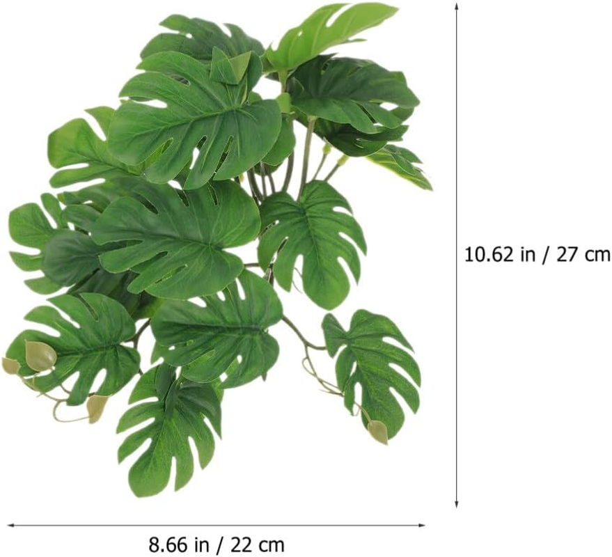 Alasum Artificial Hanging Plant with Suction Cup for Reptile Terrarium Decor Lifelike Climbing Reptile Plant Pendant Indoor Habitat Accessory for Lizards Amphibians Easy to Clean image number 6