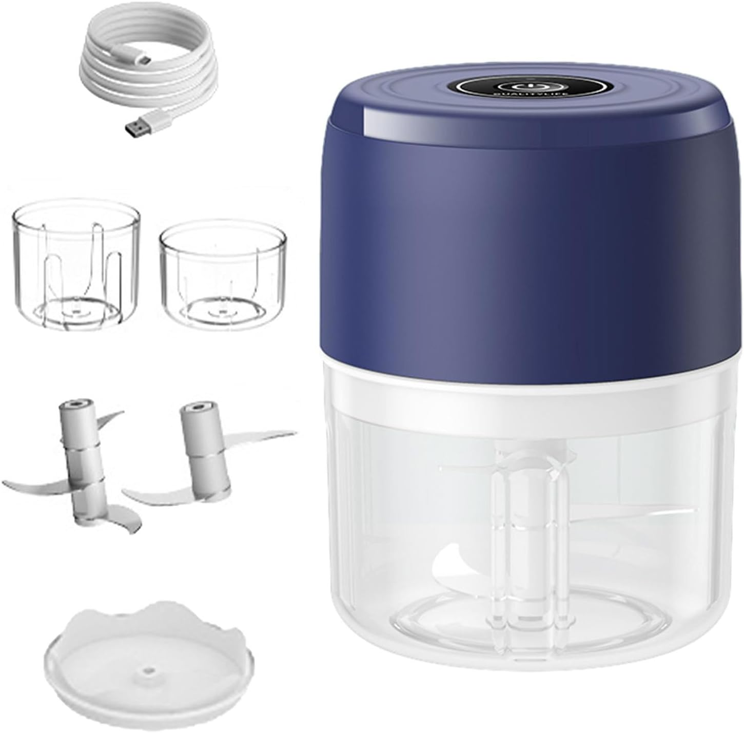 Mini Electric Food Chopper - Mini Kitchen Utensils | Small Vegetable Slicer - for Fruits Vegetables Meat Busy Professional Meal Prep Cooking Lover Beginners RV Dorm Tailgating Parties