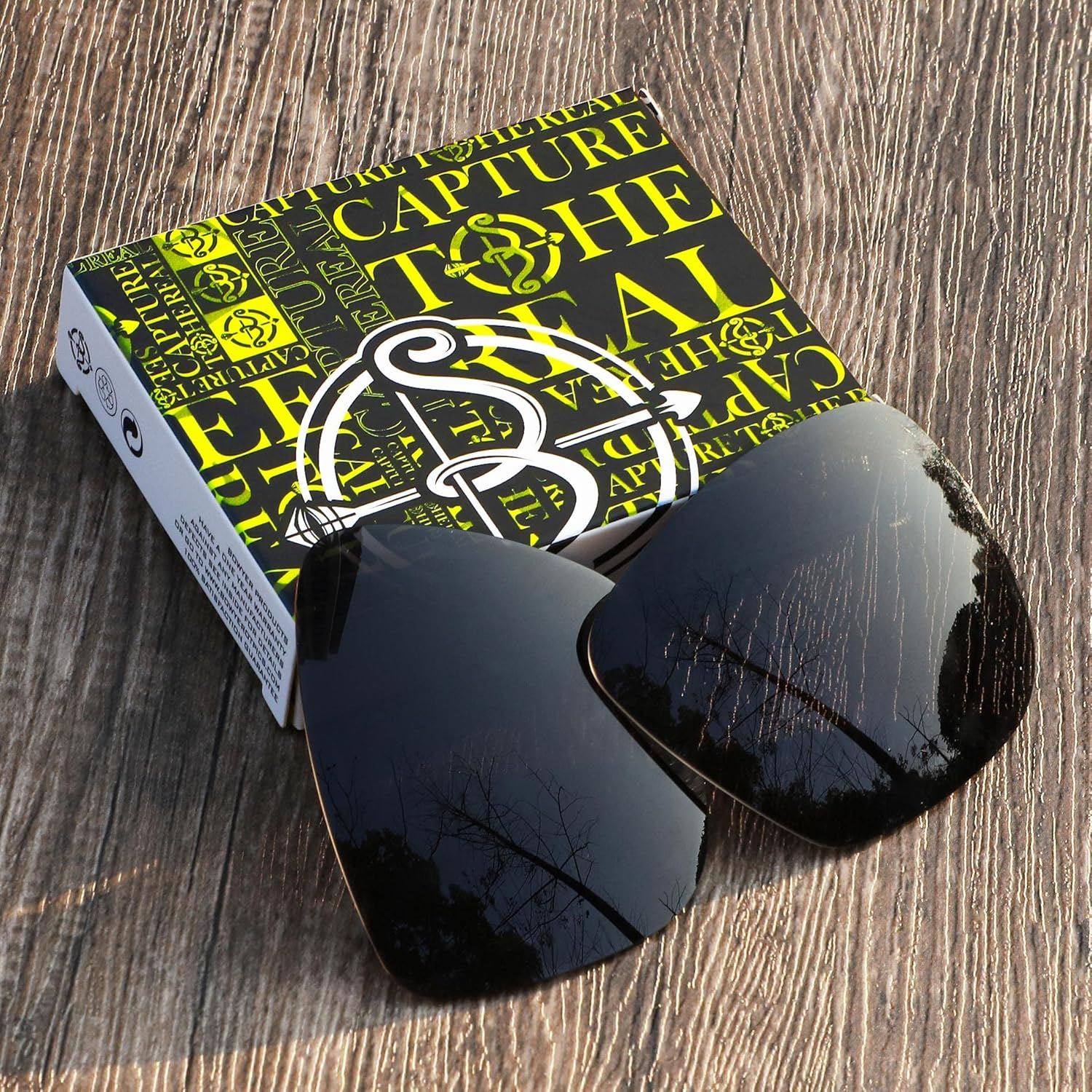 Bowyer 6 Pairs POLARIZED Replacement Lenses & Nosepads for Oakley Split Shot OO9416 Sunglasses - Black + Titanium Mirror + Surf Blue Mirror + Fire Red Mirror + Jade Green Mirror + Brown image number 2