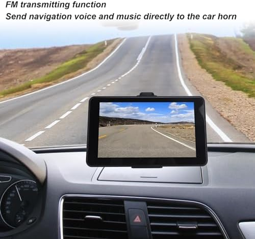 GPS Navigation Touchscreen Large Double Screen Car Truck Bus FM Broadcast Voice Reminder Portable GPS Navigation image number 3