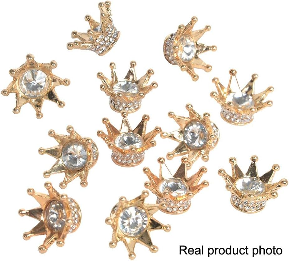 12 Pcs Mini Crown Small Crown Decoration Rhinestone Cake Toppers Crown Cupcake Toppers Wedding Crowns Tiaras for Cake Party Favors Baby Shower Birthday Crafts Jewelry Making DIY (CLO01)