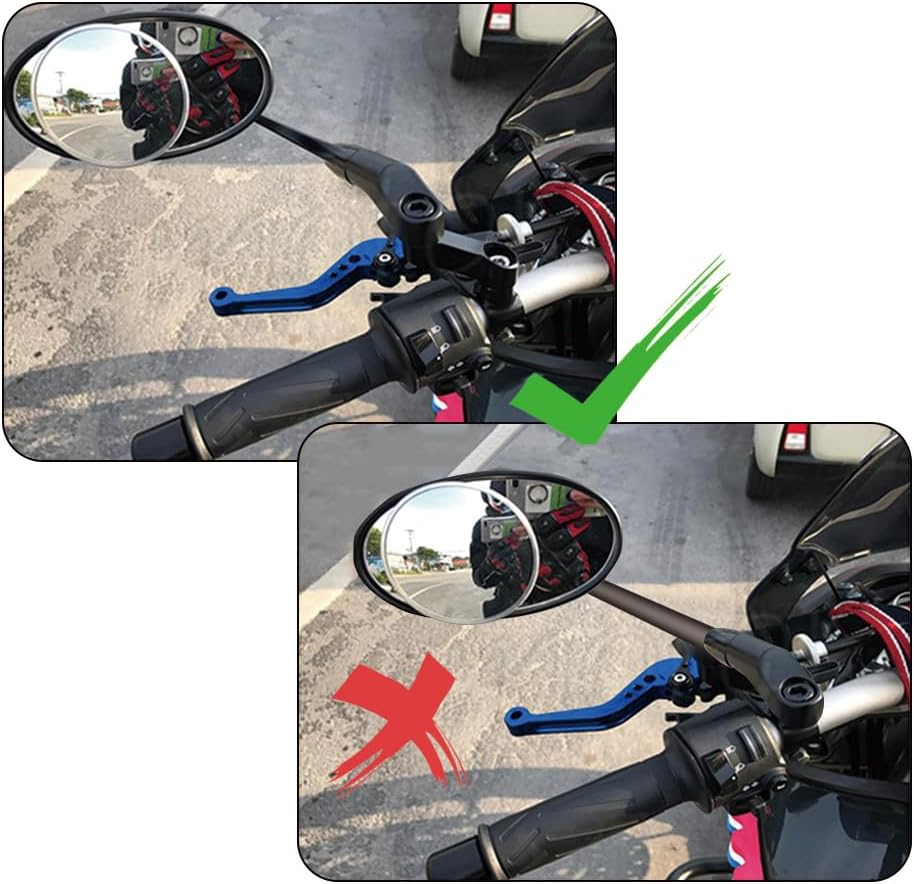 Joyzan Motorcycle Mirror Mount Riser Extender Adapter, Motorbikes Mirror Handlebar Mounts Risers Extenders Adapter M10 M8 Rearview Stem Mirrors Adapters Kit with Screw Gasket Universal for Motorcycles image number 3