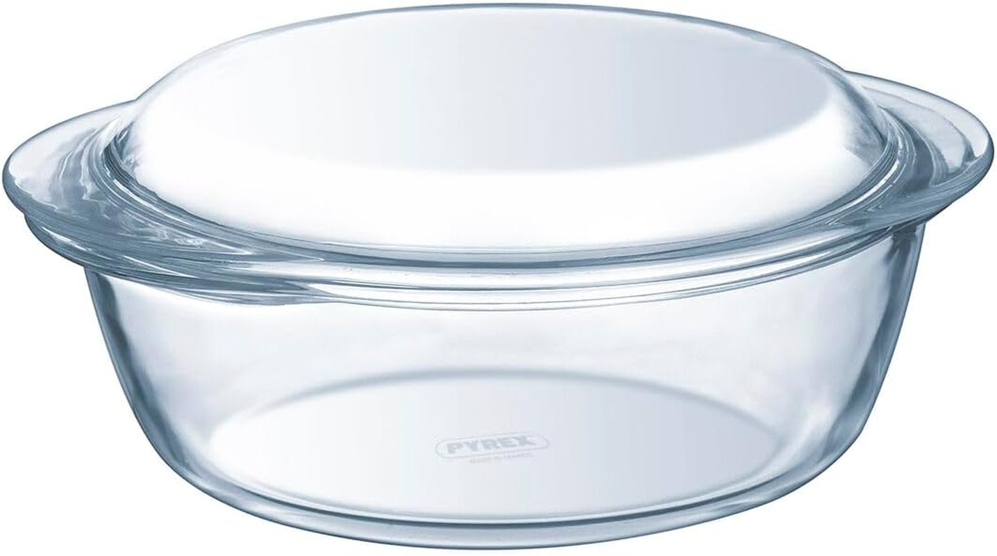Pyrex Glass round Casserole with Lid Lt3.2 Cm26Xh10 House and Kitchen image number 3