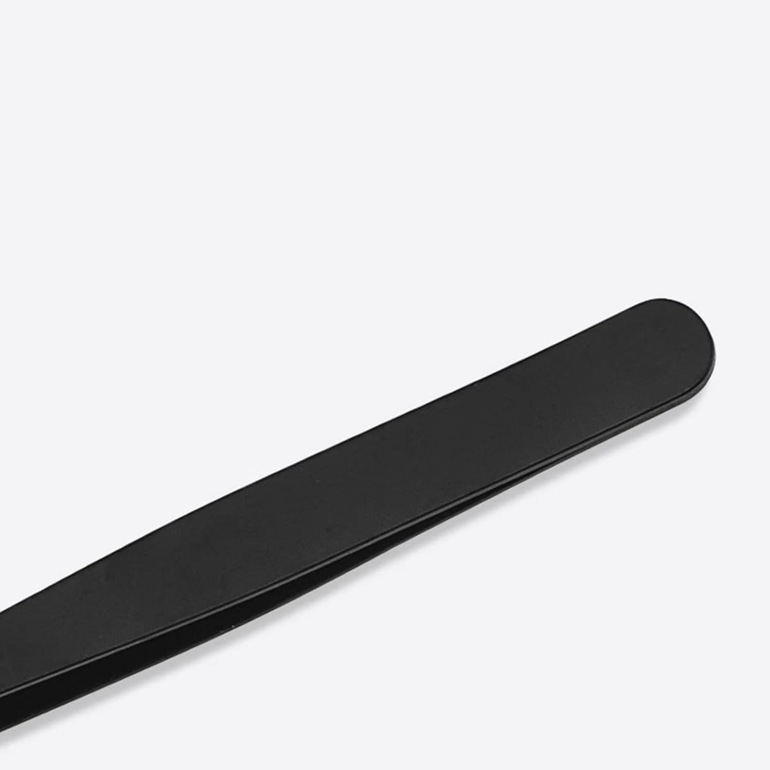 Professional Stainless Steel Eyebrow Tweezers 2 Pack Black Precision Slanted Tweezers for Ingrown Hairs Facial Hair Removal image number 1