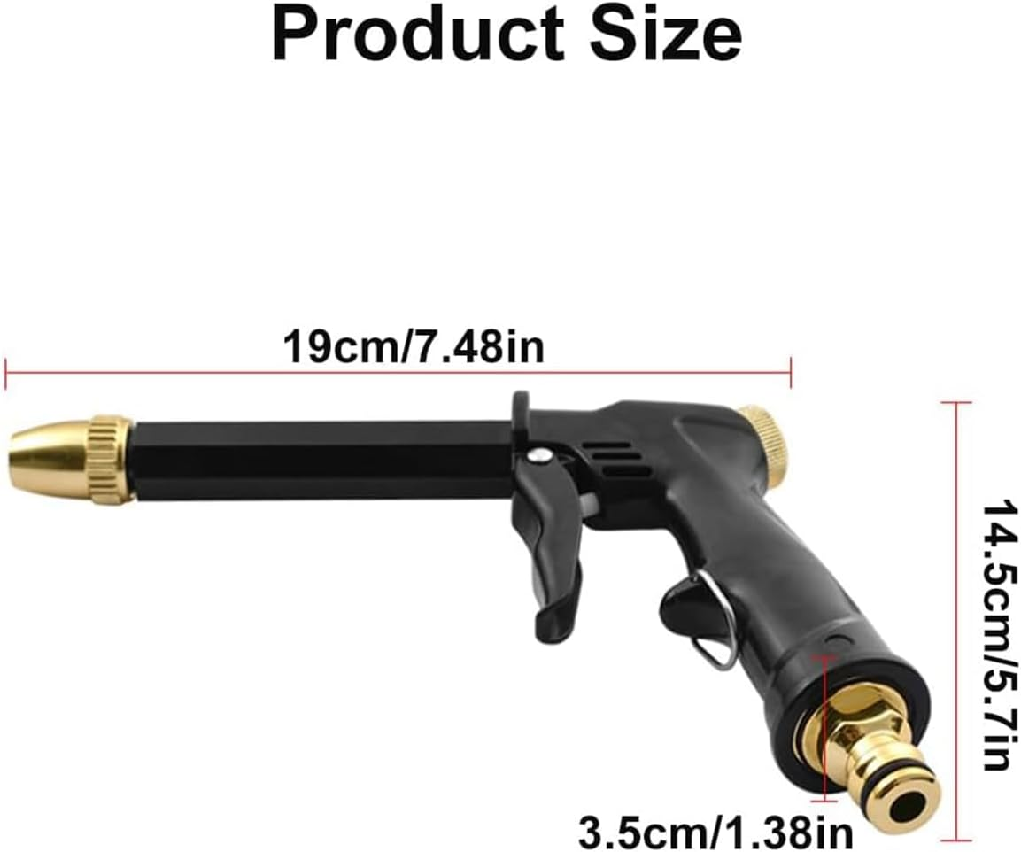 AIMALL High Pressure Car Wash Water Gun Set with Foam Bottle and Antifreeze PVC Hose | Adjustable Spray Nozzle for Car Cleaning Garden Watering Vegetables Flowers image number 4